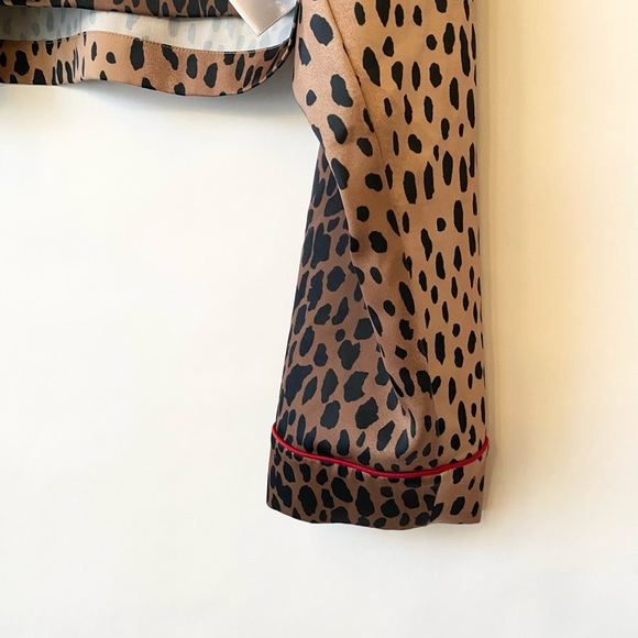 Good American The Satin Pjs Animal Print Set SZ:3 (Wmns Large) - Picture 9 of 13